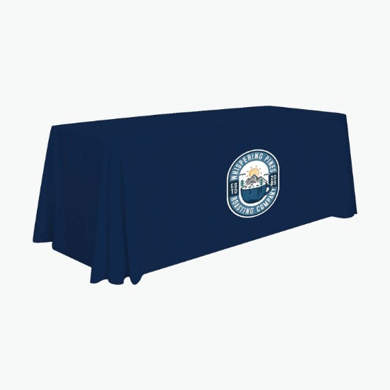 6' Stain Resistant Pro Closed Back Table Cover with Full Color Imprint