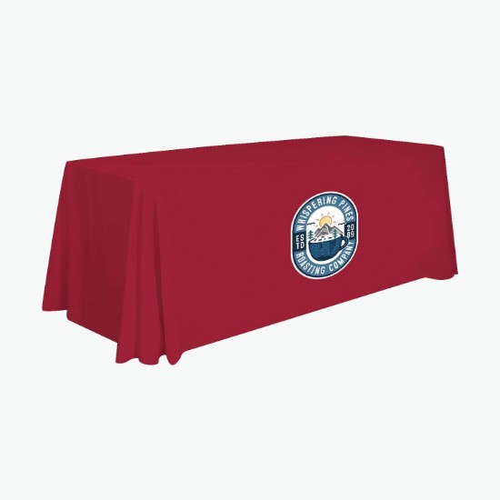6' Stain Resistant Pro Closed Back Table Cover with Full Color Imprint