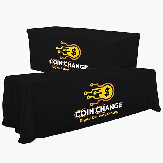 Convertible Table Cover w/Full Color Imprint - 6' to 8'
