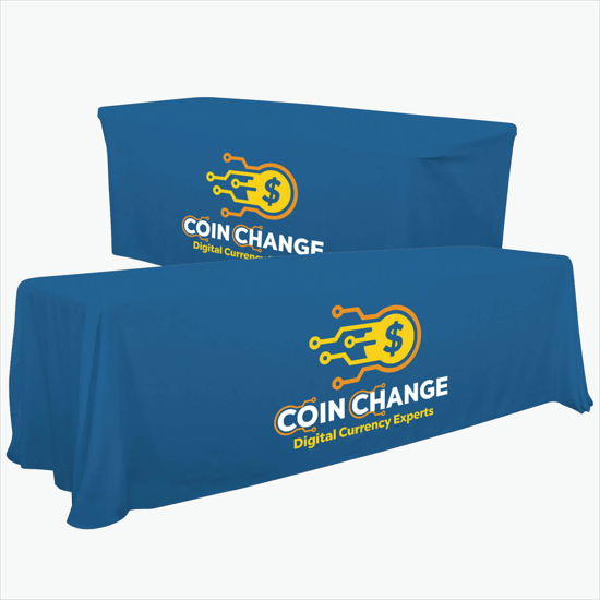 Convertible Table Cover w/Full Color Imprint - 6' to 8'