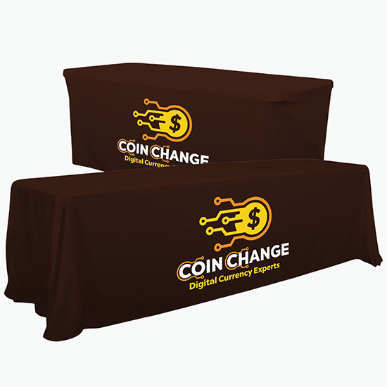 Convertible Table Cover w/Full Color Imprint - 6' to 8'