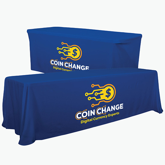 Convertible Table Cover w/Full Color Imprint - 6' to 8'