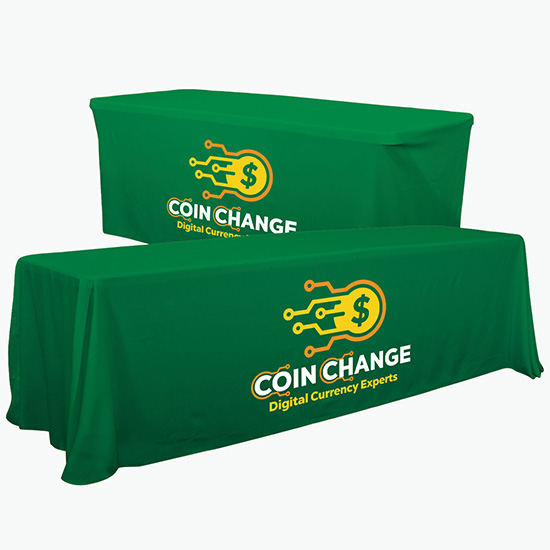 Convertible Table Cover w/Full Color Imprint - 6' to 8'