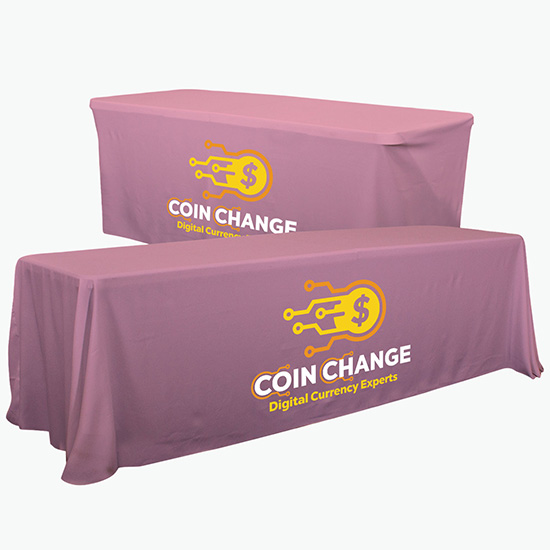 Convertible Table Cover w/Full Color Imprint - 6' to 8'