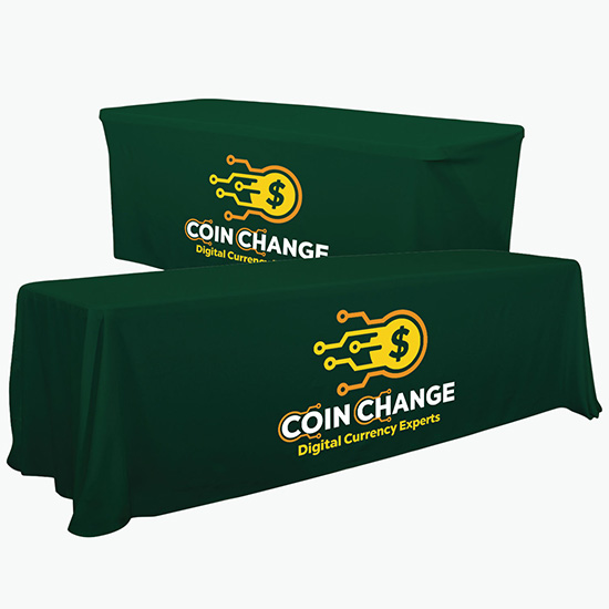 Convertible Table Cover w/Full Color Imprint - 6' to 8'