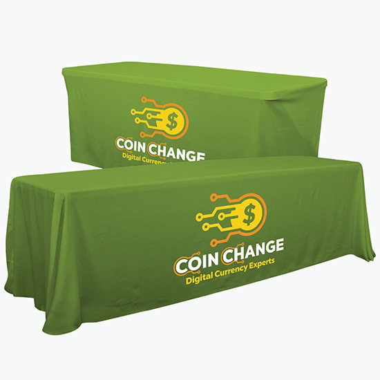 Convertible Table Cover w/Full Color Imprint - 6' to 8'