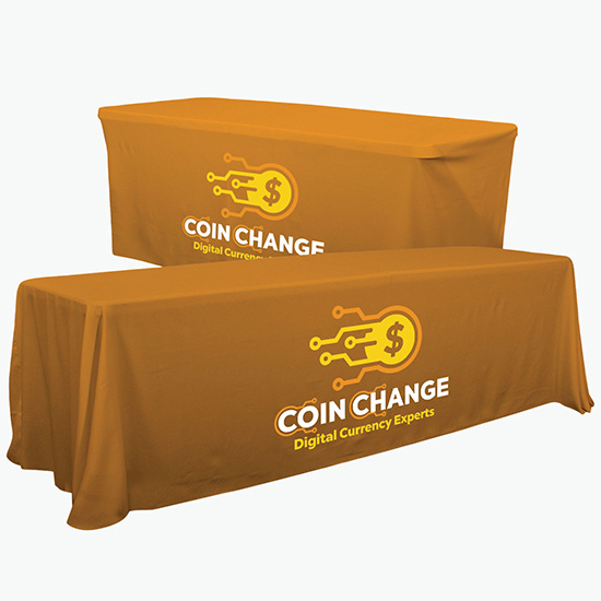 Convertible Table Cover w/Full Color Imprint - 6' to 8'