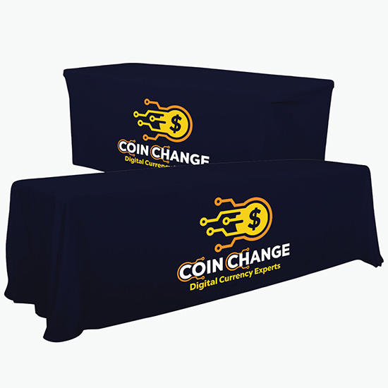 Convertible Table Cover w/Full Color Imprint - 6' to 8'
