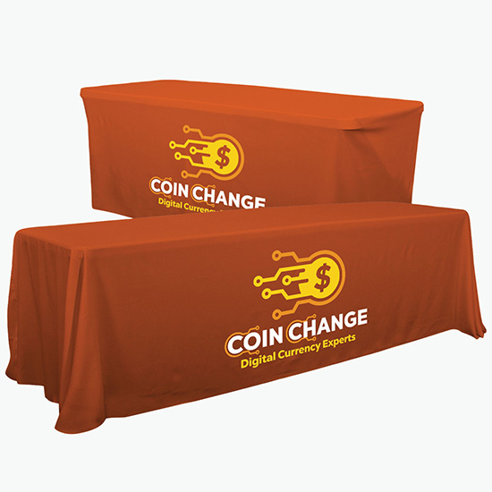 Convertible Table Cover w/Full Color Imprint - 6' to 8'