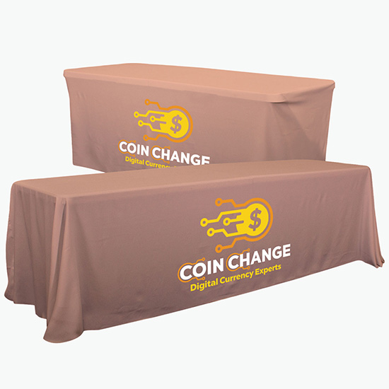 Convertible Table Cover w/Full Color Imprint - 6' to 8'