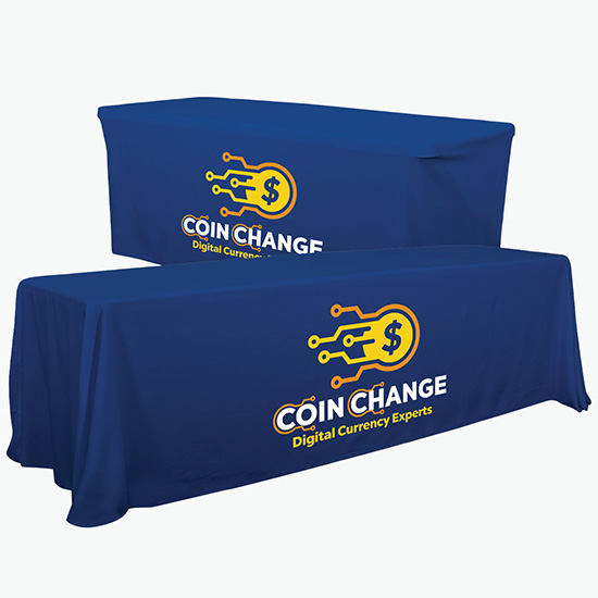 Convertible Table Cover w/Full Color Imprint - 6' to 8'