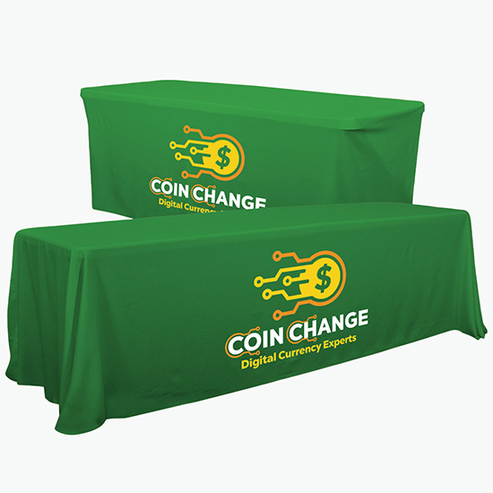Convertible Table Cover w/Full Color Imprint - 6' to 8'