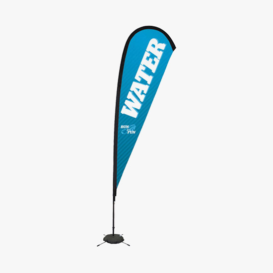 11' Tear Drop Sail Sign Kit - with Scissor Base