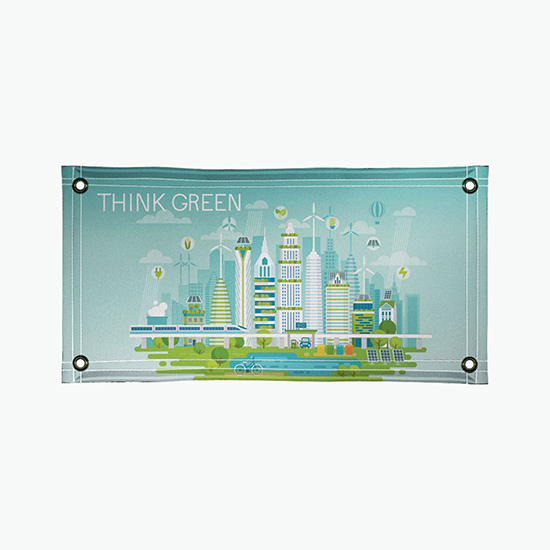 2' x 4' PVC-Free Full Color Banner - Single Sided