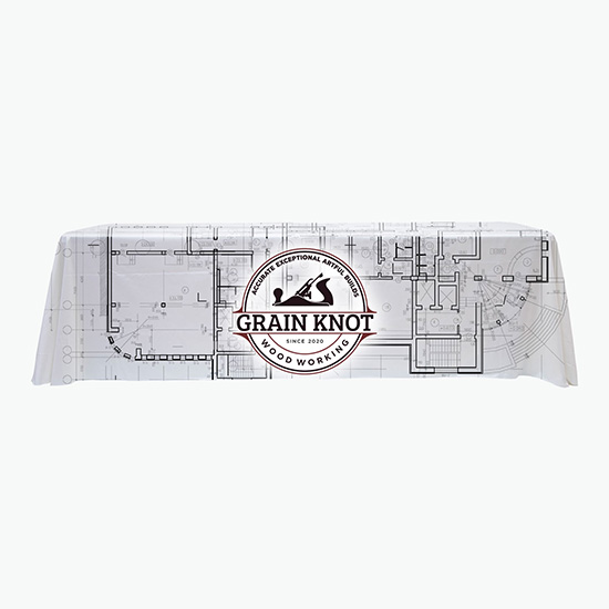 8' Recycled Closed Back Full Color Table Cover