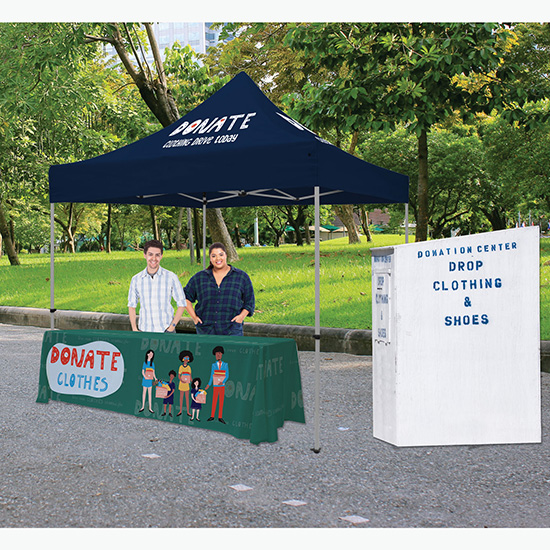 8' Recycled Closed Back Full Color Table Cover