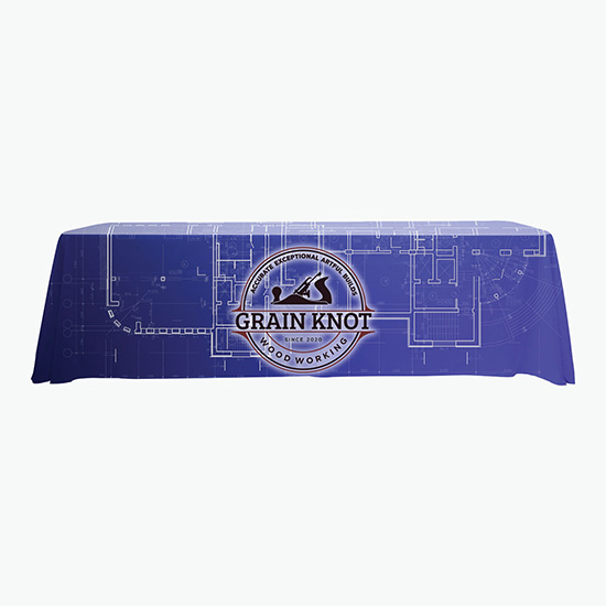 8' Recycled Open Back Full Color Table Cover