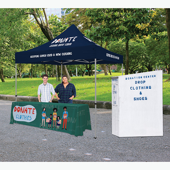 8' Recycled Open Back Full Color Table Cover