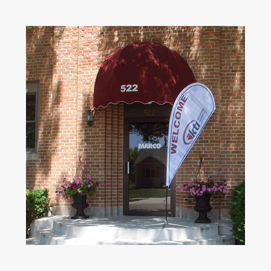 8' Tear Drop Sail Sign Kit - with Scissor Base