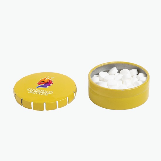 Small Round Clicker Mint Tin - Full Color