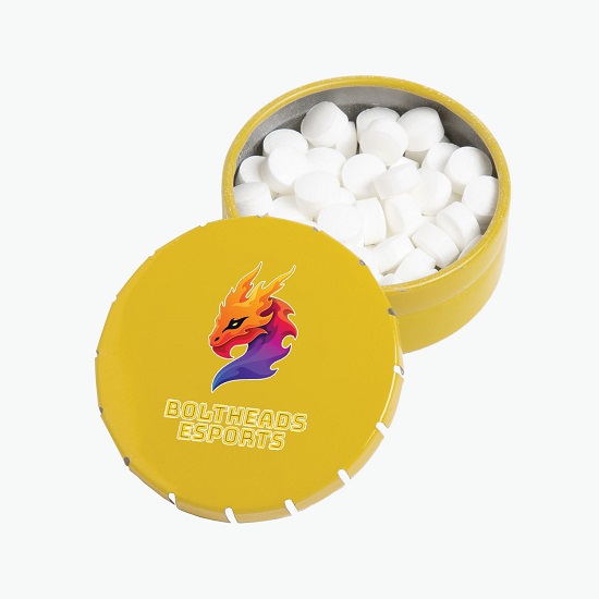 Small Round Clicker Mint Tin - Full Color