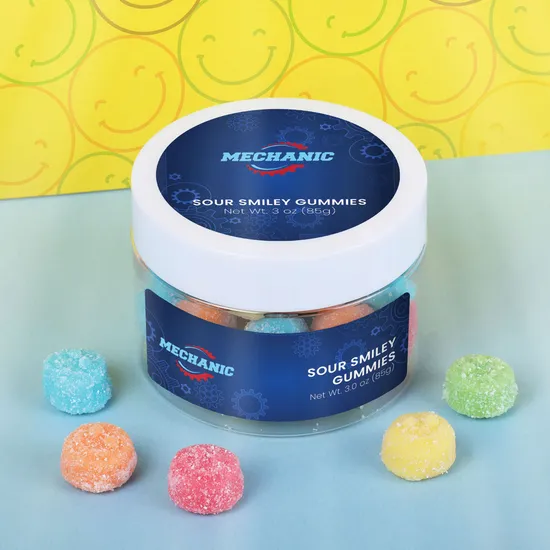 Small Candy Jar - Sour Smiley Gummies