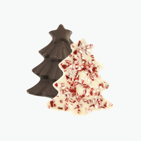 Individually Wrapped Peppermint Bark Shapes
