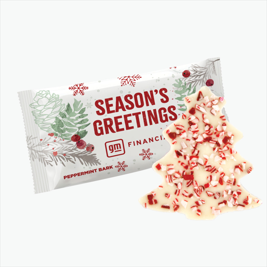 Individually Wrapped Peppermint Bark Shapes