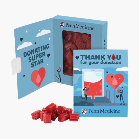 Example Tradeshow Booth Window Box Treats Card | Marco Promos