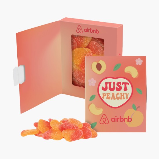 Example Tradeshow Booth Window Box Treats Card | Marco Promos