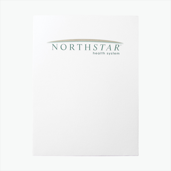 White Presentation Folder - Printed - No Business Card Slits