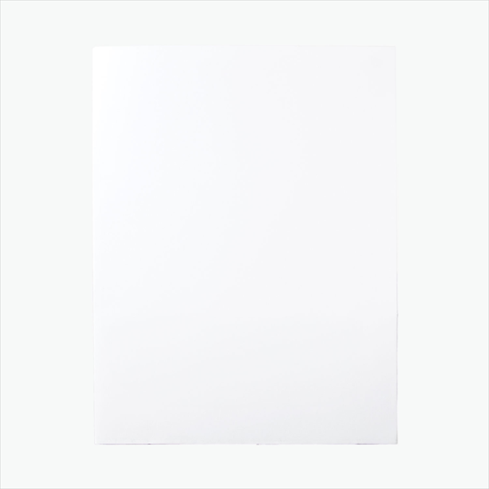 White Presentation Folder - Blank - Business Card Slits