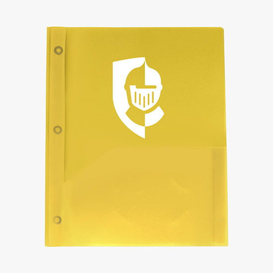 Translucent Three-Prong Twin Pocket Poly Folder - One-Color Imprint