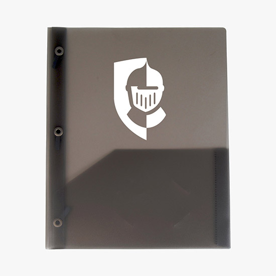 Translucent Three-Prong Twin Pocket Poly Folder - One-Color Imprint