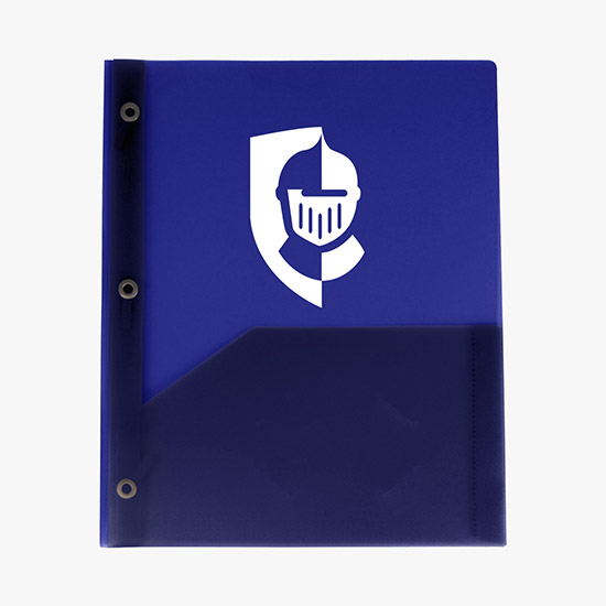 Translucent Three-Prong Twin Pocket Poly Folder - One-Color Imprint