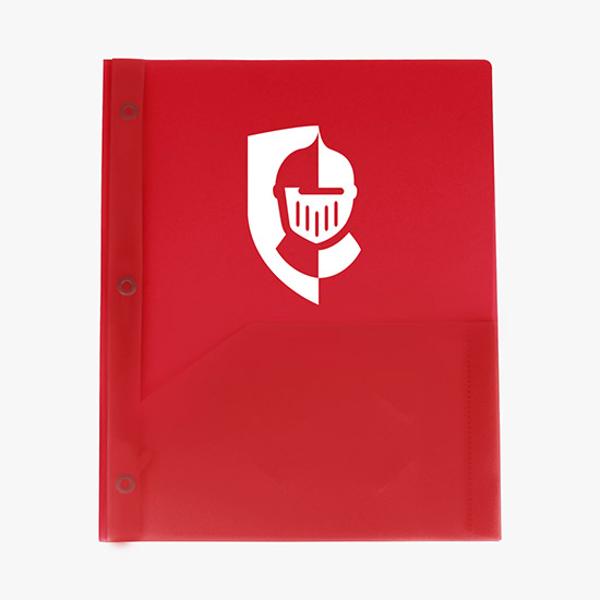 Translucent Three-Prong Twin Pocket Poly Folder - One-Color Imprint