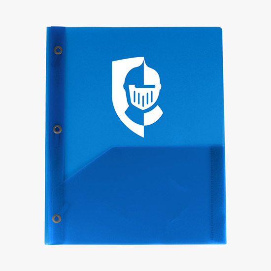Translucent Three-Prong Twin Pocket Poly Folder - One-Color Imprint