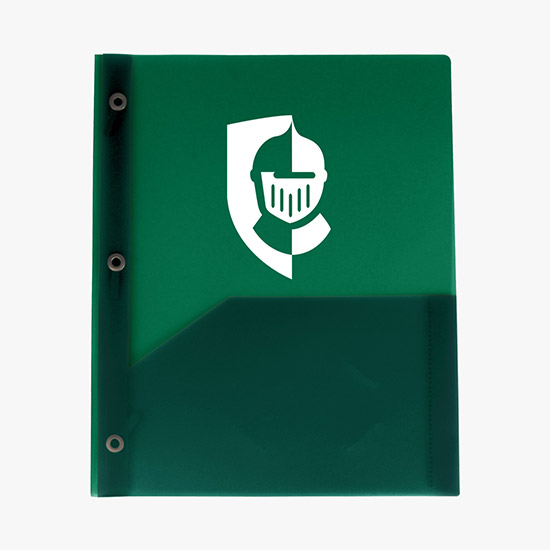 Translucent Three-Prong Twin Pocket Poly Folder - One-Color Imprint