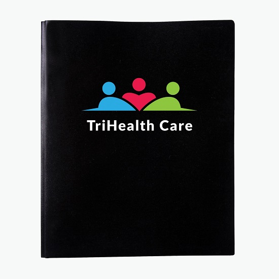 Confidential Opaque Three-Prong Twin Pocket Poly Folder - Multi-Color Imprint