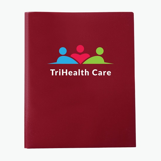 Confidential Opaque Three-Prong Twin Pocket Poly Folder - Multi-Color Imprint