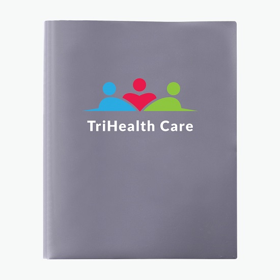 Confidential Opaque Three-Prong Twin Pocket Poly Folder - Multi-Color Imprint