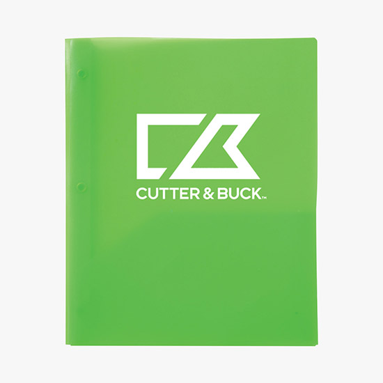 Translucent Three-Prong Twin Pocket Poly Folder - Vivid Colors - One-Color Imprint
