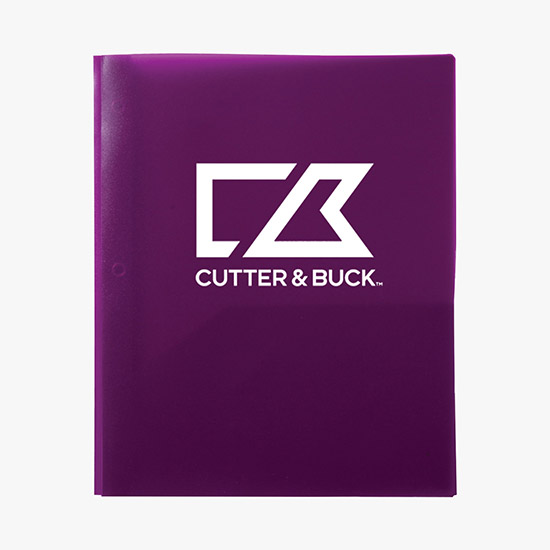 Translucent Three-Prong Twin Pocket Poly Folder - Vivid Colors - One-Color Imprint