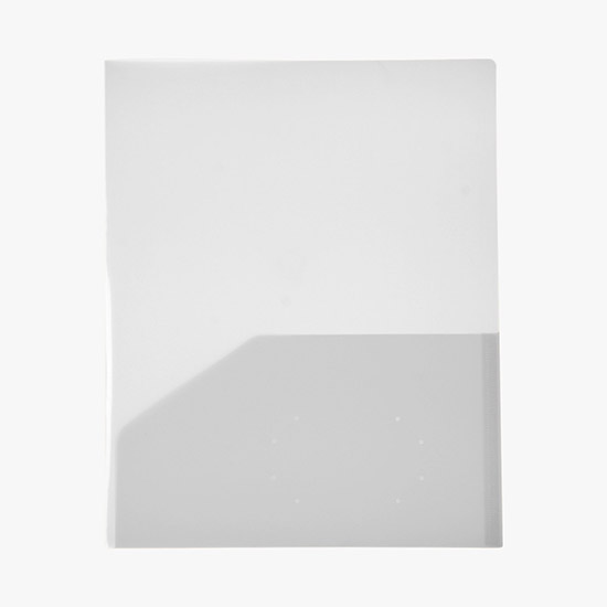 Translucent Twin Pocket Folder w/Business Card Pocket - Blank