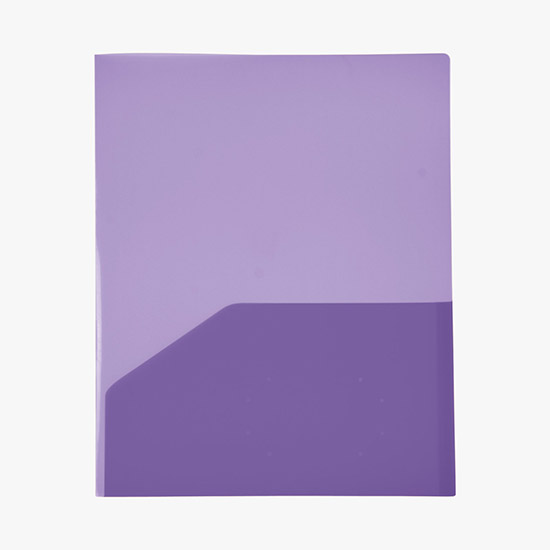 Translucent Twin Pocket Folder w/Business Card Pocket - Blank