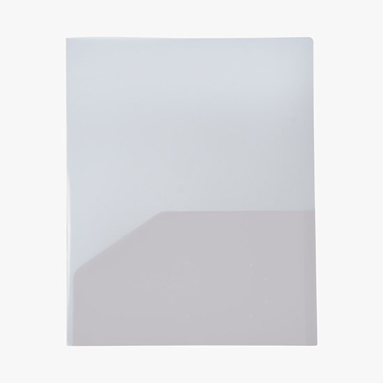 Translucent Twin Pocket Folder w/Business Card Pocket - Blank