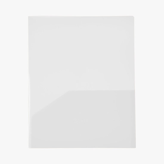 Translucent Twin Pocket Folder w/Business Card Pocket - Blank