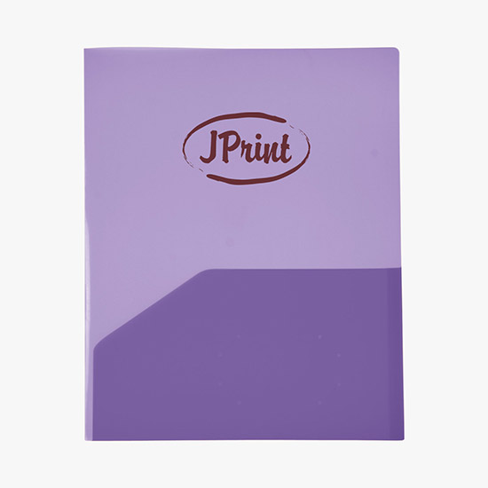 Translucent Twin Pocket Folder w/Business Card Pocket - Multi-Color Imprint