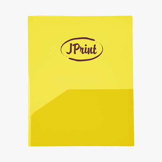 Translucent Twin Pocket Folder w/Business Card Pocket - Multi-Color Imprint