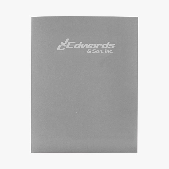 Linen Presentation Folder - Hot Stamped - Business Card Slits with Rolodex Card